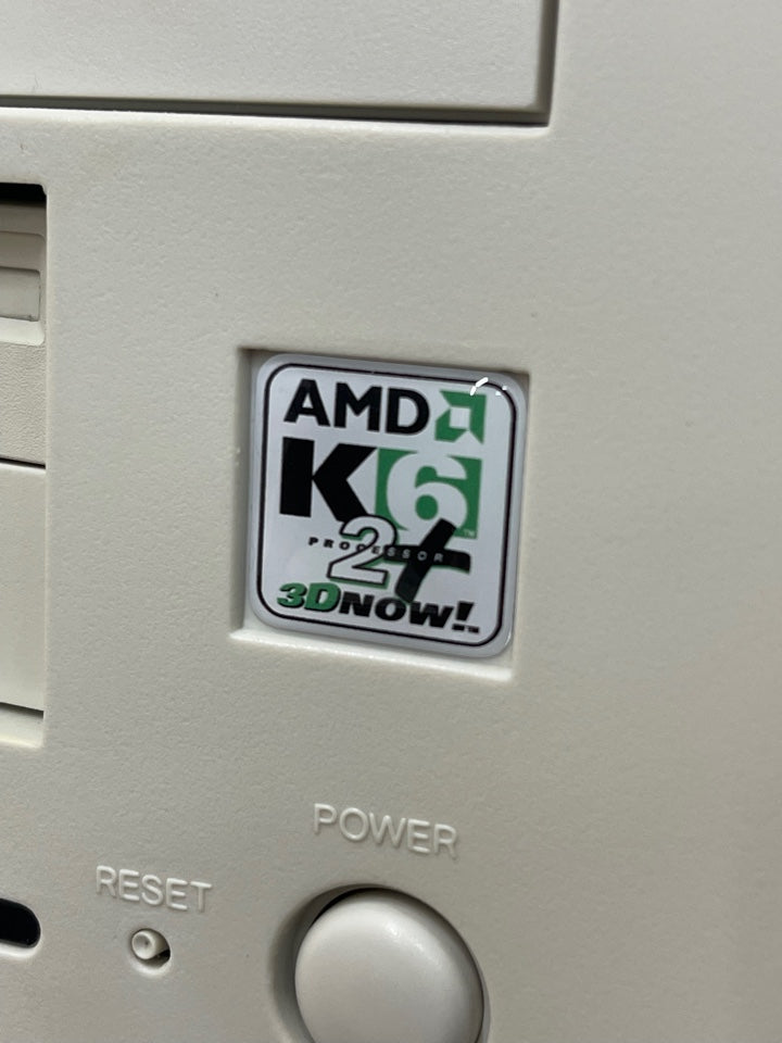 AMD K6-2+ Plus "3D Now!" Case Badge Sticker - DOME
