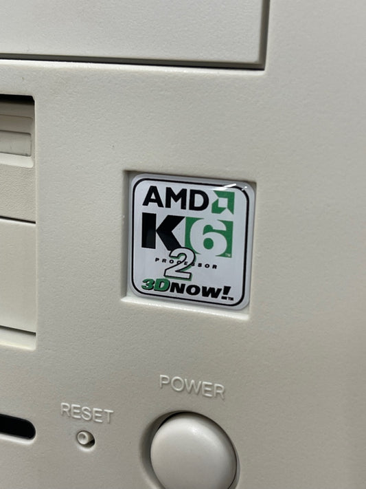 AMD K6-2 "3D Now!" Case Badge Sticker - DOME