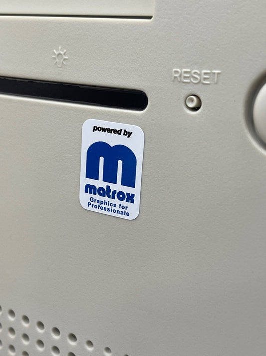 Matrox Case Badge Sticker - White