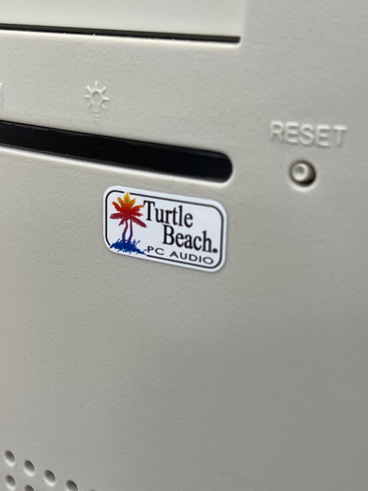 Turtle Beach PC Audio Case Badge Sticker - White