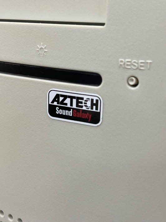 Aztech SOUND GALAXY Audio Case Badge Sticker - Blk/Wht