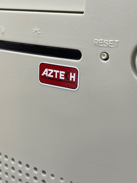 Aztech Audio Case Badge Sticker - Red