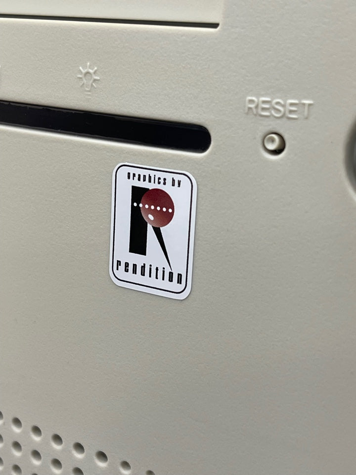 Rendition Verite Graphics Case Badge Sticker - White