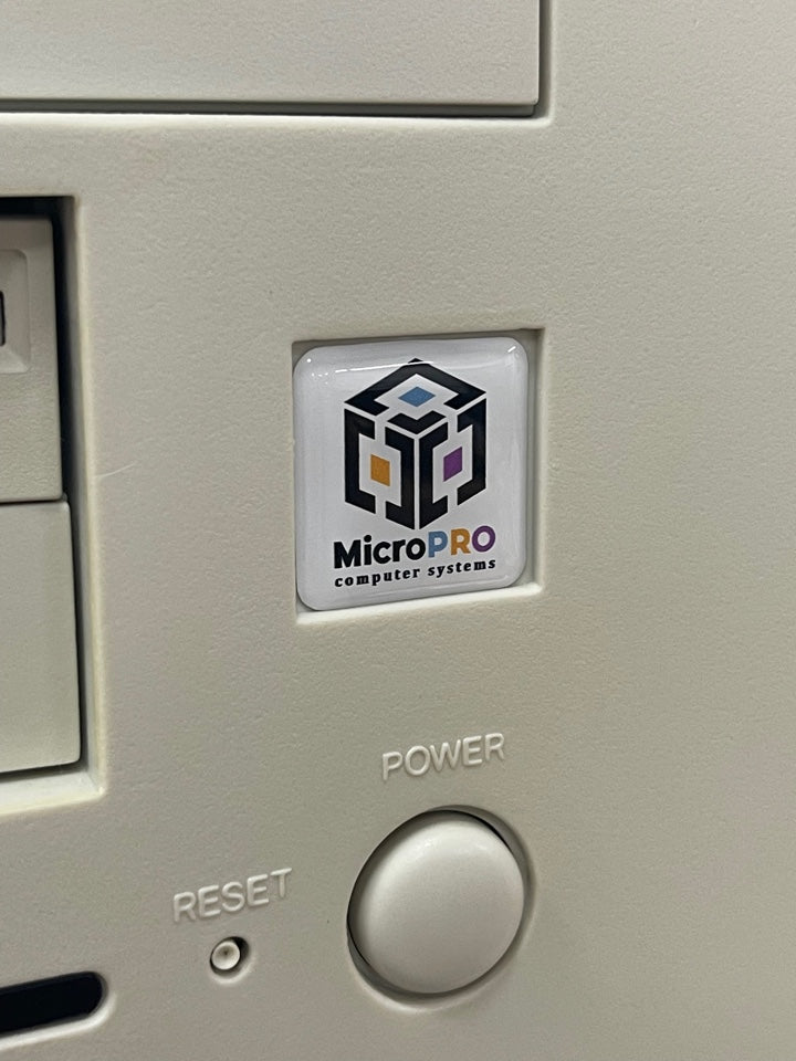 Custom PC Shop > MicroPRO < Case Badge Sticker - Dome