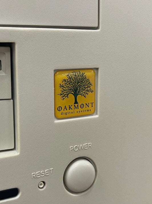 Custom PC Shop > Oakmont < Case Badge Sticker - Dome, Yellow