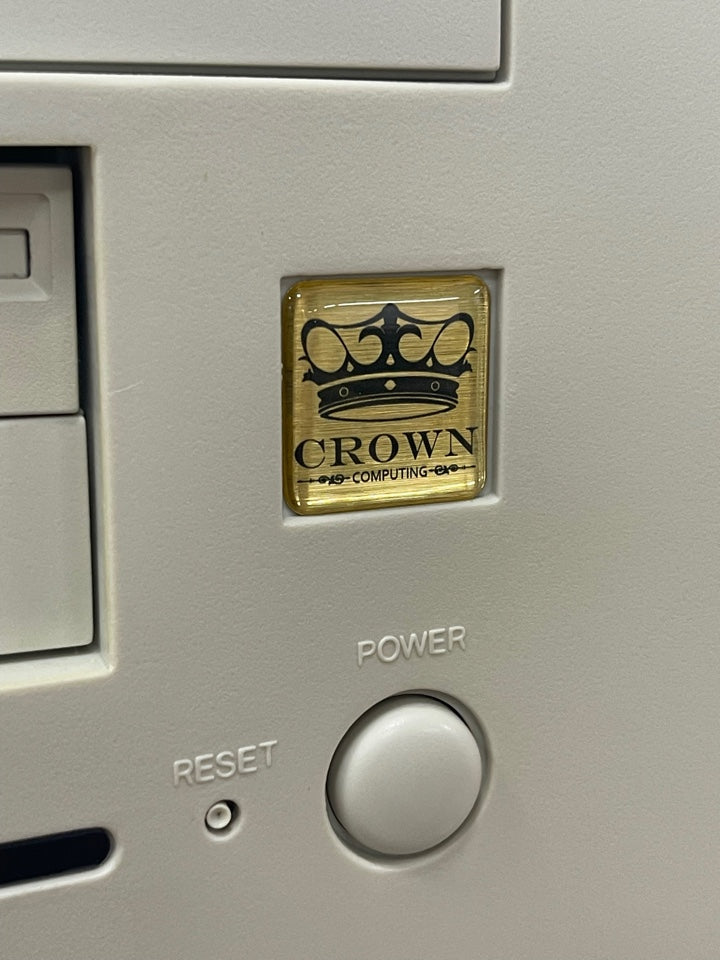 Custom PC Shop > Crown < Case Badge Sticker - Dome