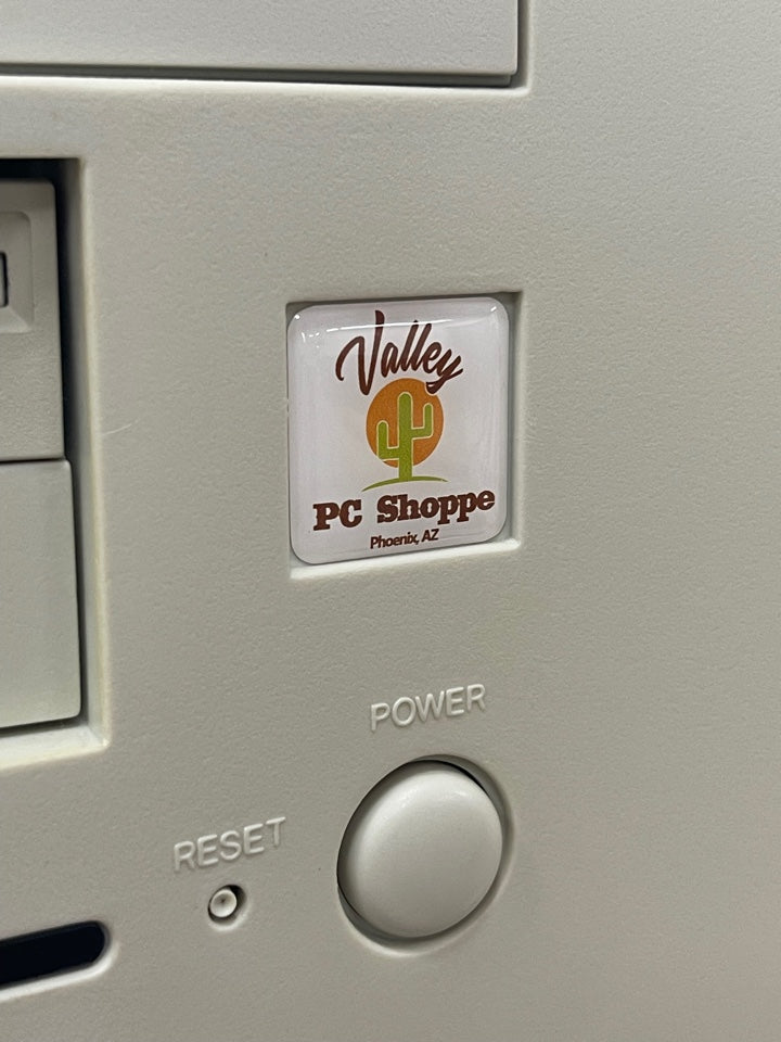 Custom PC Shop > Valley PC Shoppe < Case Badge Sticker - Dome