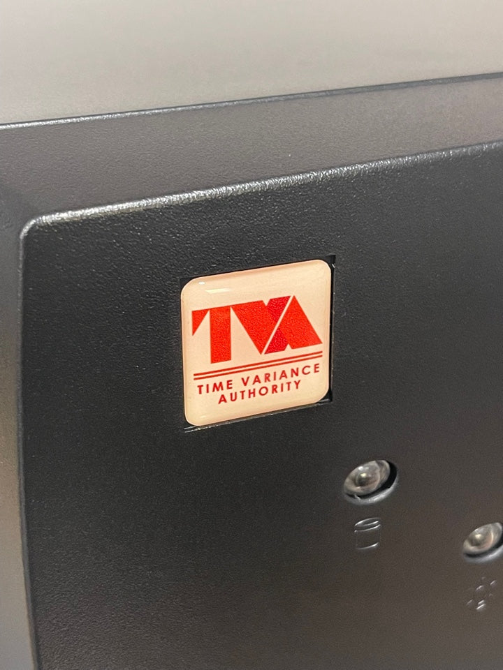 > TVA < "Time Variance Authority" LOKI Case Badge Sticker - Dome