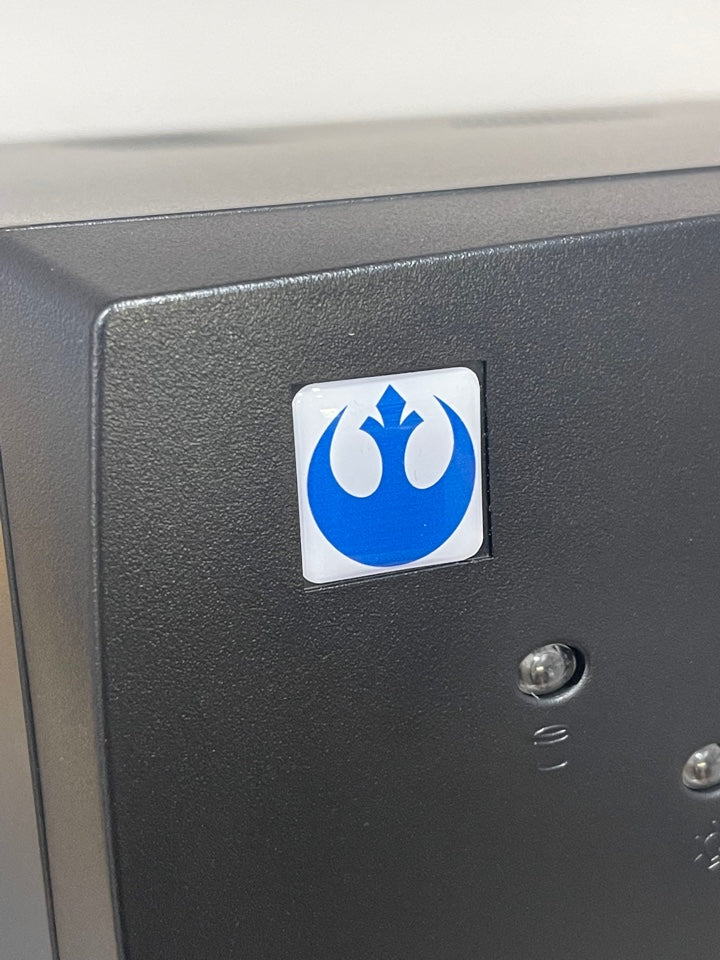 > Rebel Insignia < Star Wars Case Badge Sticker - Dome White