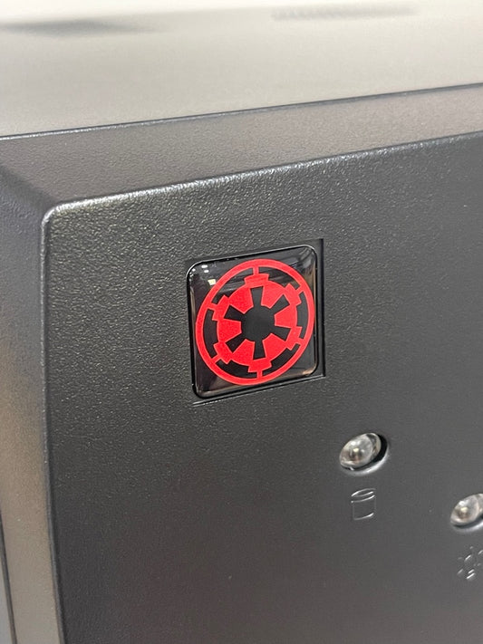 > Empire Insignia < Star Wars Case Badge Sticker - Dome Red/Black