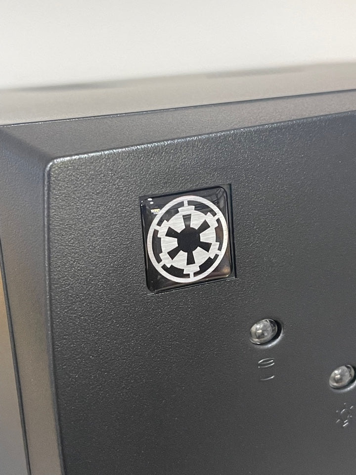 > Empire Insignia < Star Wars Case Badge Sticker - Dome Black