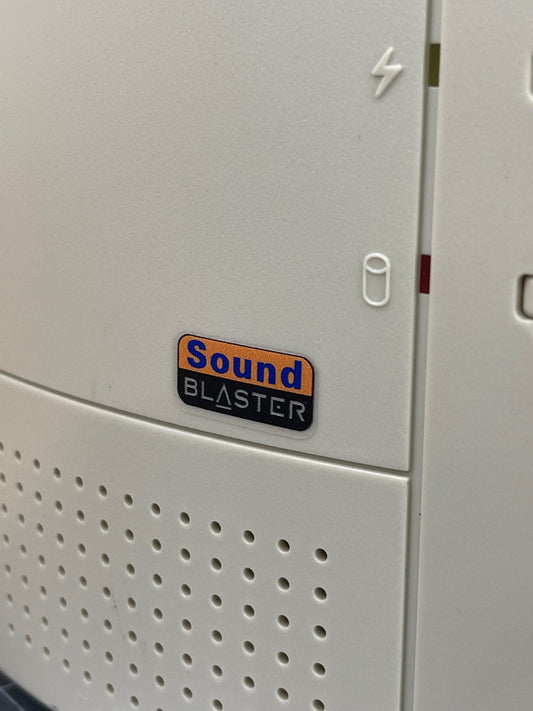 Sound Blaster Logo Case Badge Sticker - Clear