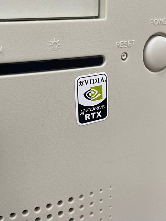 Nvidia Geforce RTX Video Graphics Case Badge Sticker - White