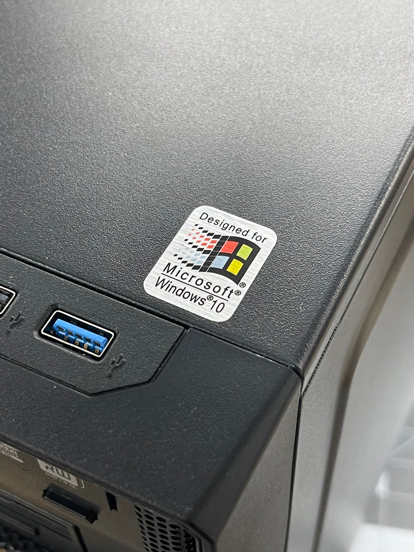 Windows 10 Case Badge Sticker  - Metallic