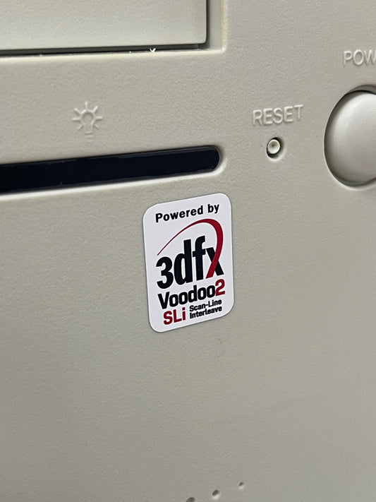 3Dfx Voodoo2 Sli V.2 Case Badge Sticker - White