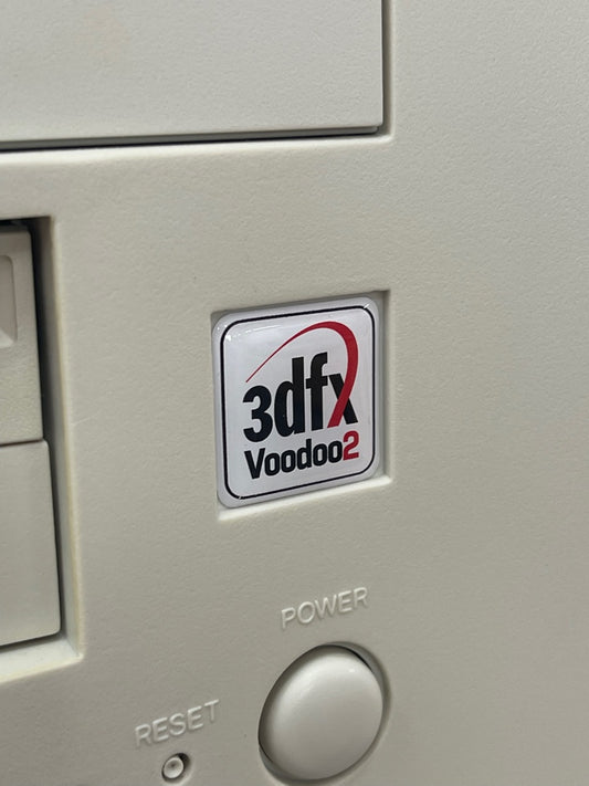 3Dfx Voodoo2 Case Badge Sticker - DOME WHT