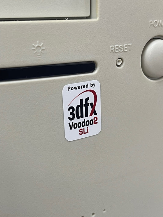 3Dfx Voodoo2 Sli V.1 Case Badge Sticker - White