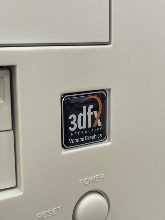 3Dfx Interactive Voodoo Graphics Case Badge Sticker - DOME BLK