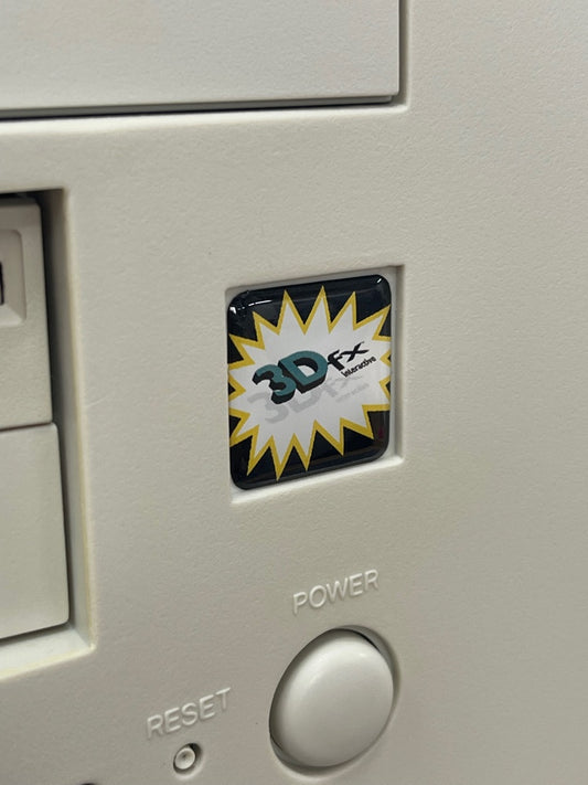 3Dfx Interactive OG Logo Case Badge Sticker - DOME BLK
