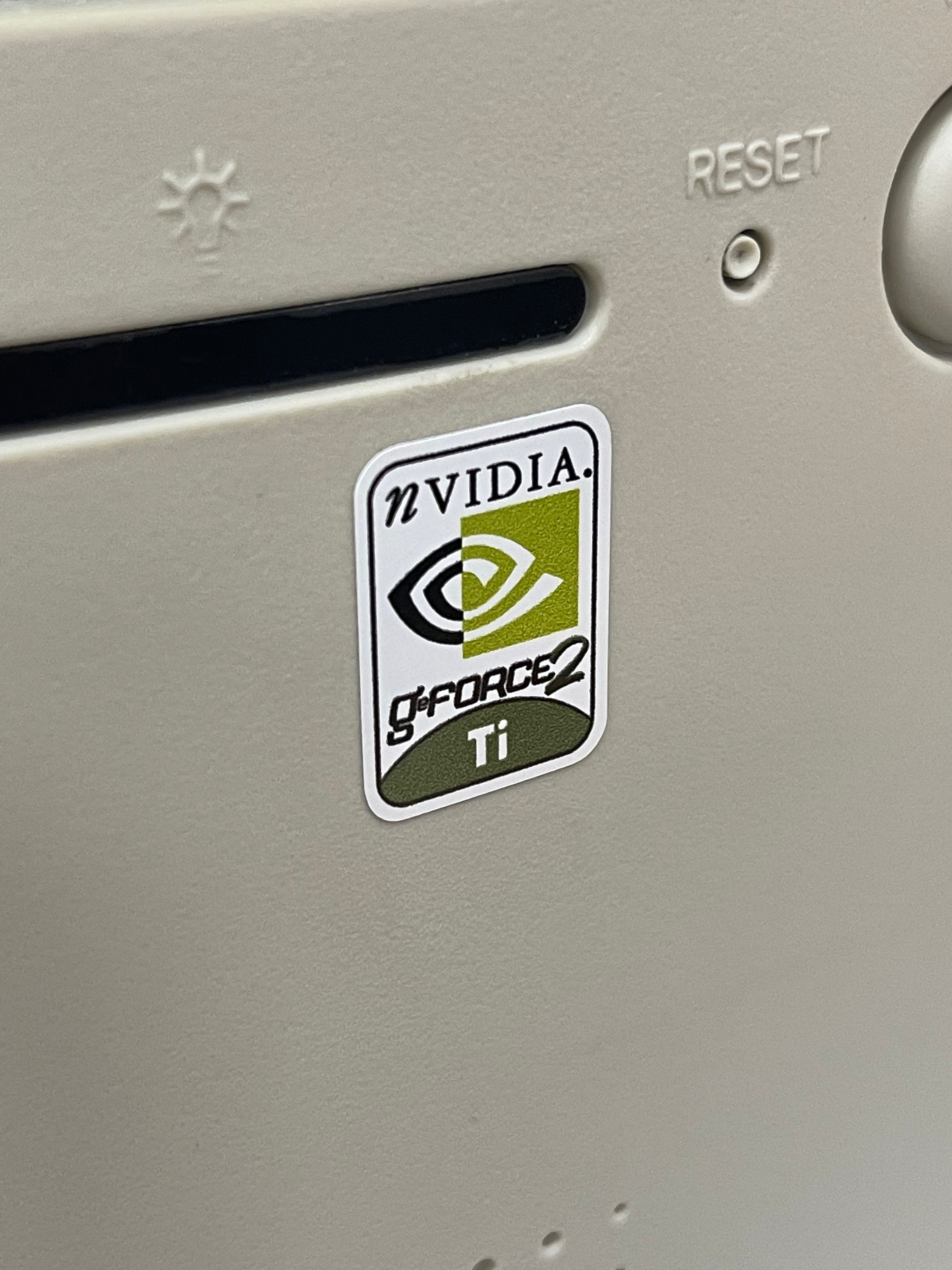 Nvidia Geforce2 Ti Video Graphics Case Badge Sticker - White – Geekenspiel