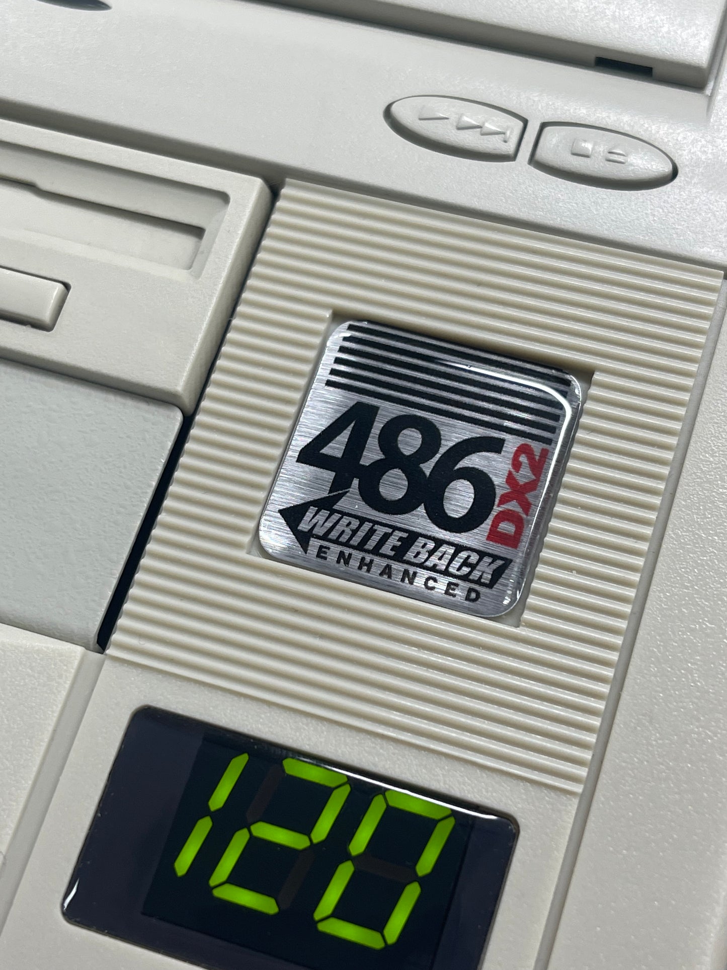 486 DX2 "Write-Back Enhanced" Case Badge Sticker DOMED