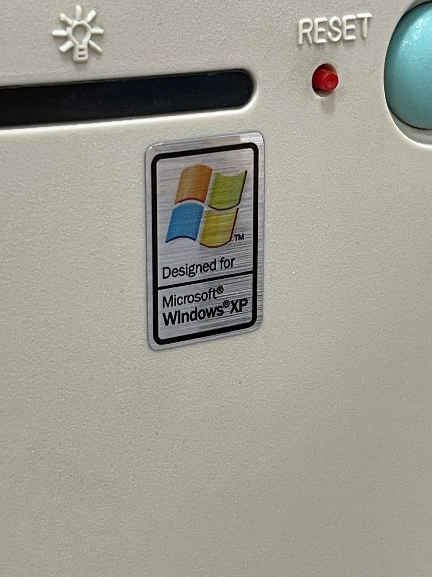Windows XP V2 Case Badge Sticker  - Metallic