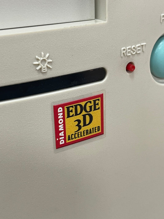 Diamond EDGE 3D Accelerated Video Graphics Case Badge Sticker - Clear