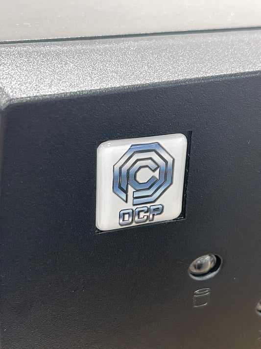 > OCP < V2 Robocop Case Badge Sticker - Dome
