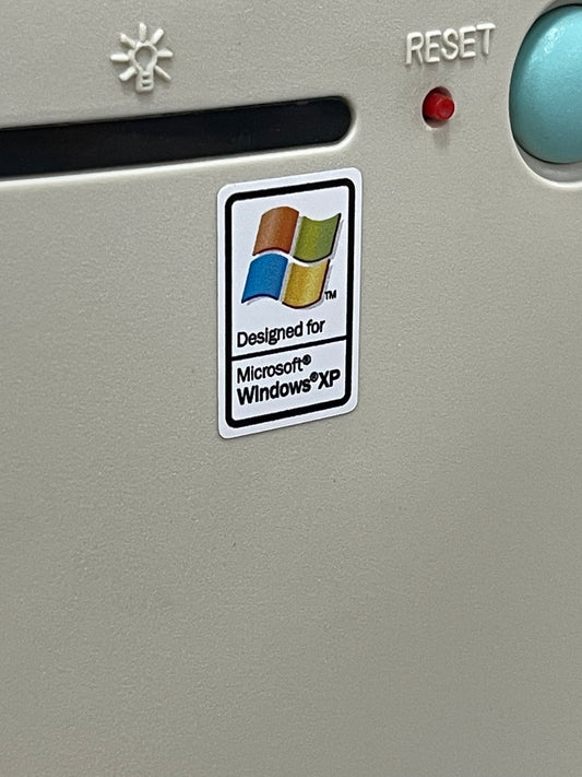 Windows XP V2 Case Badge Sticker - White