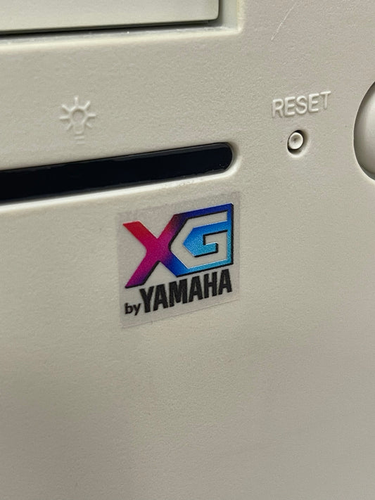 Yamaha XG Synthwave Audio Case Badge Sticker - Clear