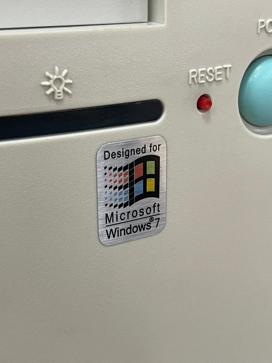 Windows 7 Case Badge Sticker  - Metallic