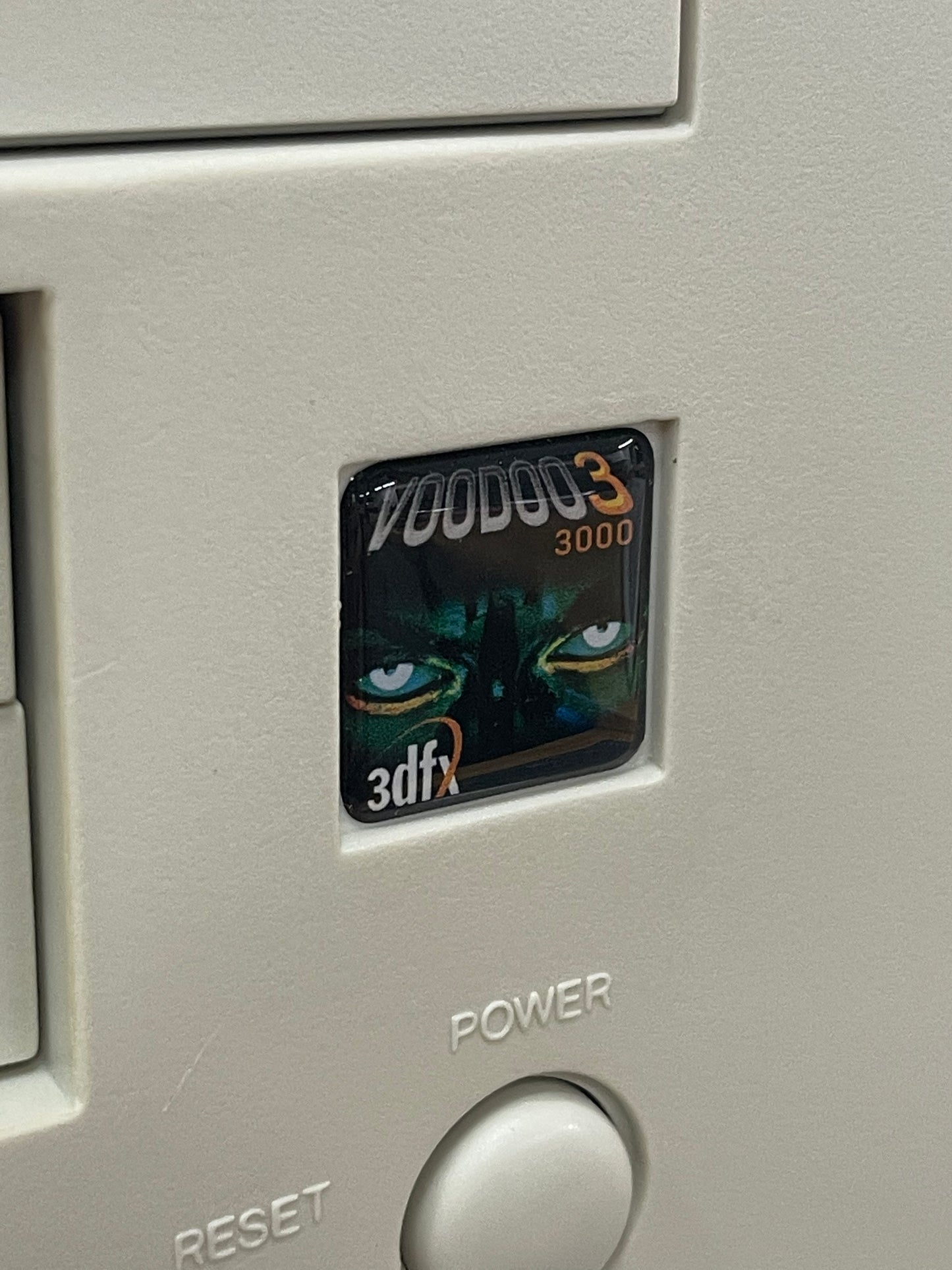 3Dfx "Faces Series" Voodoo3 3000 Case Badge Sticker - DOME