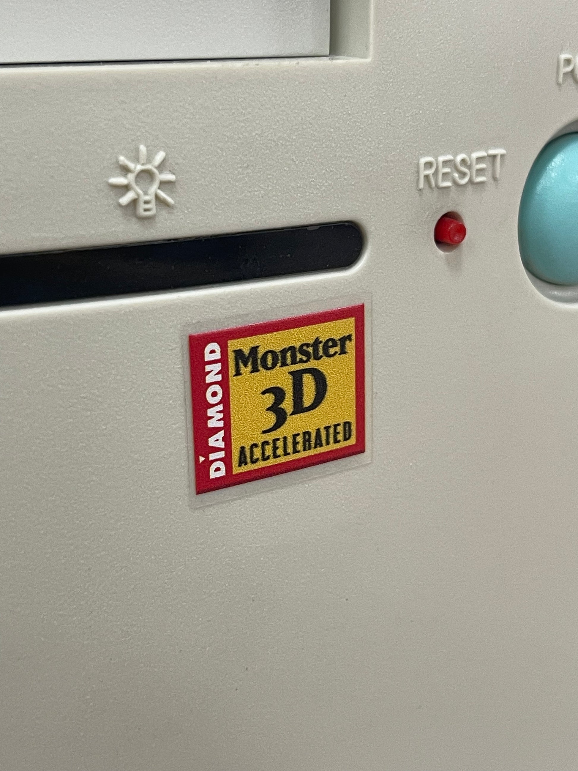 Diamond MONSTER 3D Accelerated 3DFx Video Graphics Case Badge Sticker ...