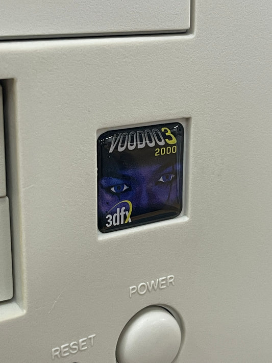3Dfx "Faces Series" Voodoo3 2000 Case Badge Sticker - DOME