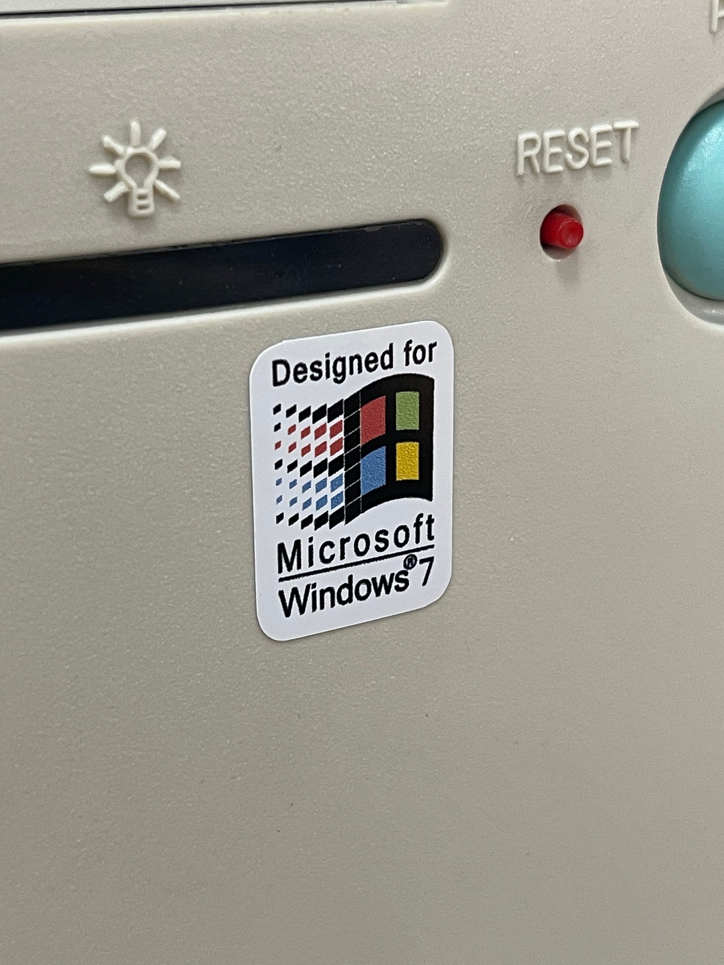 Windows 7 Case Badge Sticker  - White