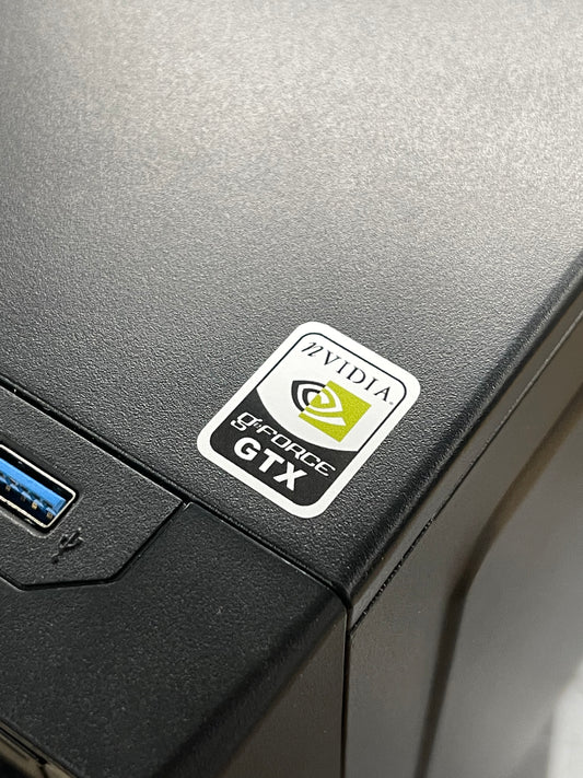 Nvidia Geforce GTX Video Graphics Case Badge Sticker - White