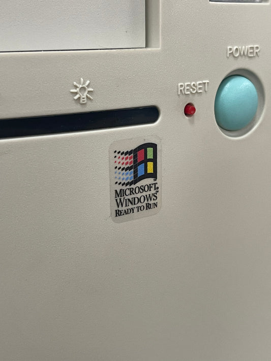 Windows Ready-To-Run Case Badge Sticker - Clear, Color