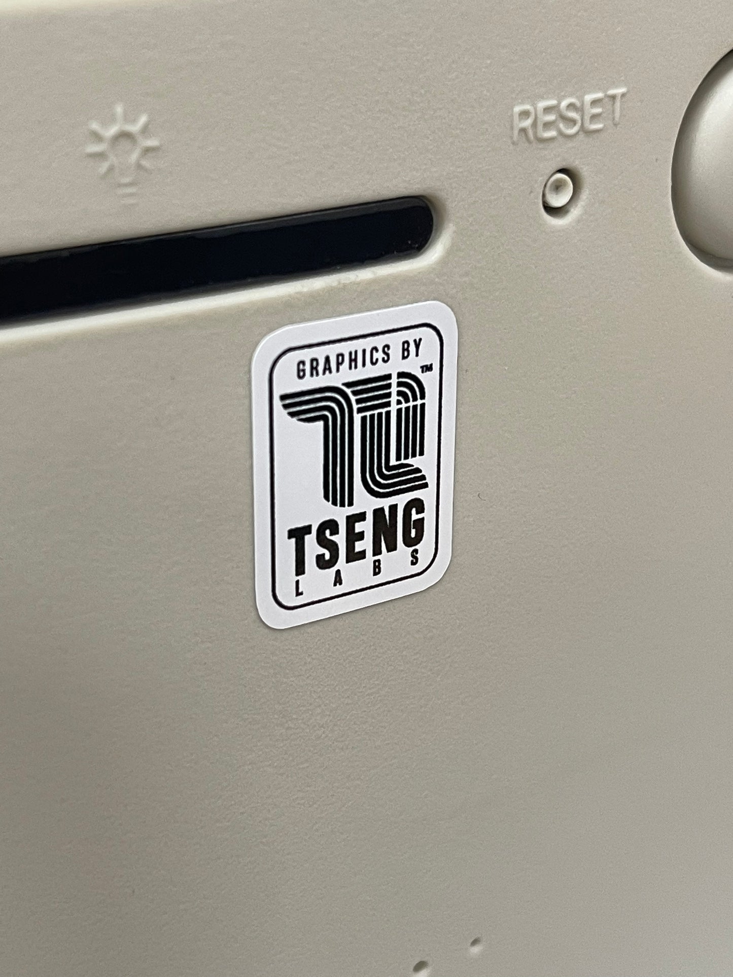 Tseng Labs ET4000 etc. Video Graphics Case Badge Sticker - White
