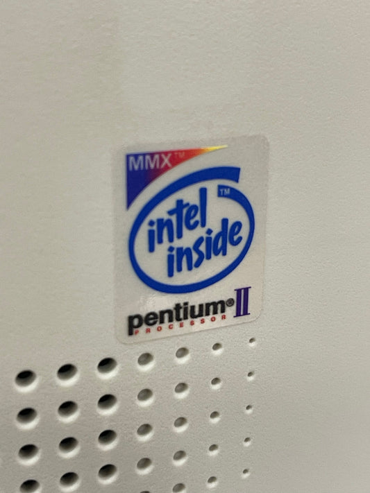 Pentium II 2 MMX Case Badge Sticker - Clear