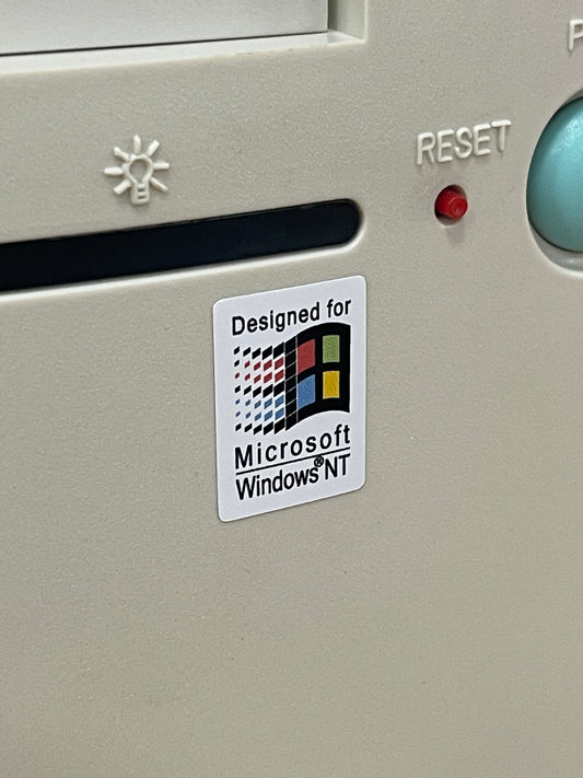 Windows NT Case Badge Sticker - White