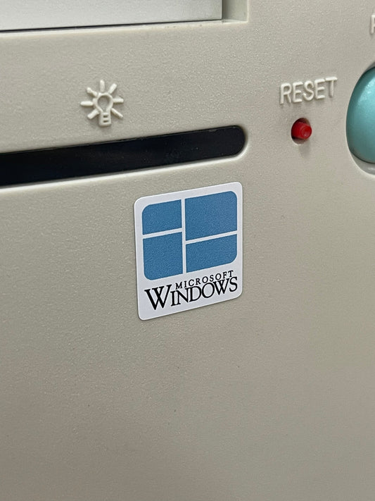 Windows 1.0 OG Logo Case Badge Sticker - White