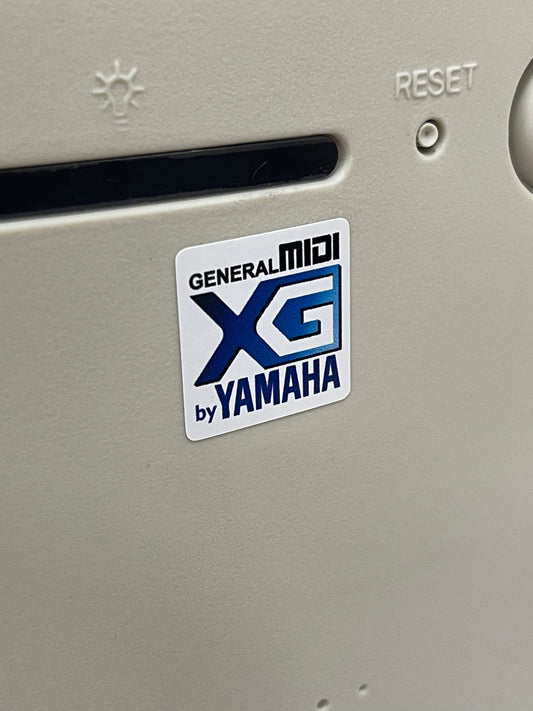 Yamaha XG General MIDI Audio Case Badge Sticker - White