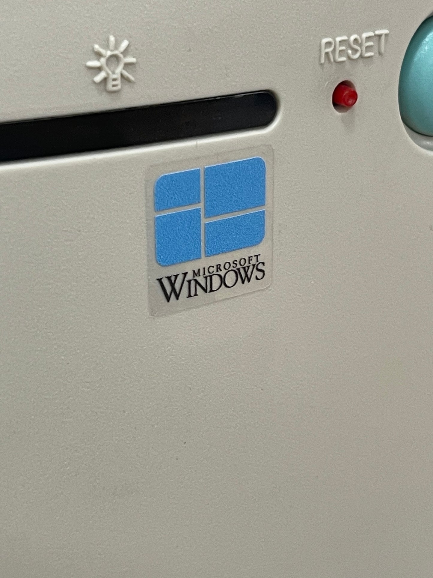Windows 1.0 OG Logo Case Badge Sticker  - Clear