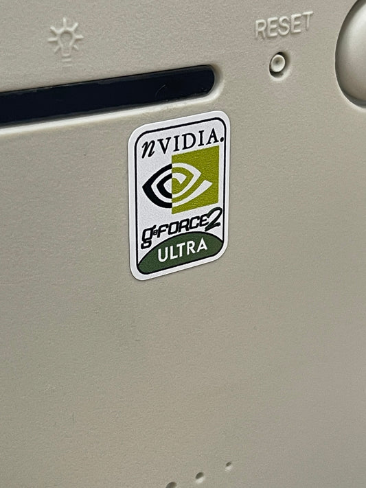 Nvidia Geforce2 ULTRA Video Graphics Case Badge Sticker - White
