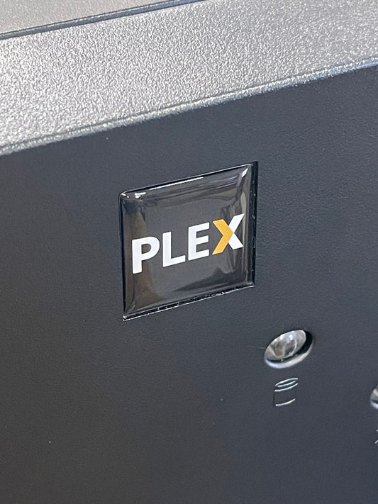 > PLEX < Media Server Logo Case Badge Sticker - Dome