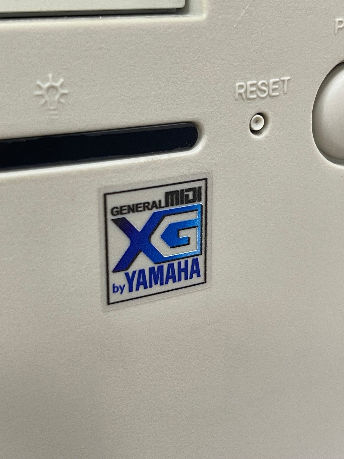 Yamaha XG General MIDI Audio Case Badge Sticker - Clear