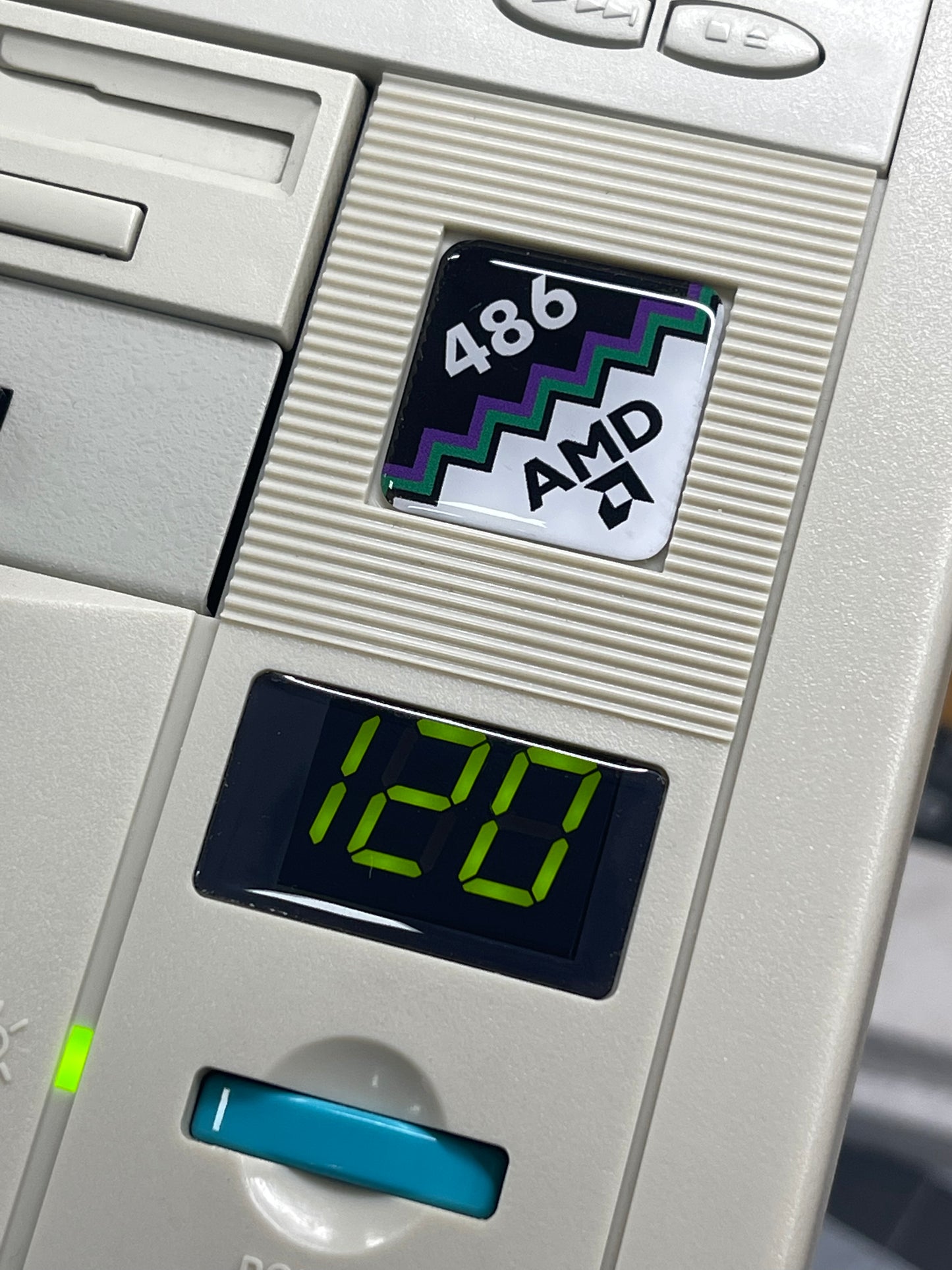 486 AMD "Zig-Zag" Case Badge Sticker DOMED