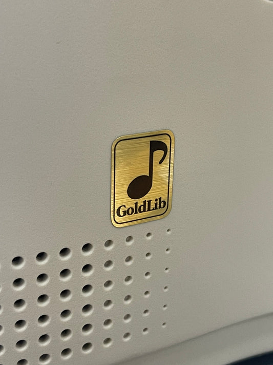 GoldLib Reproduction AdLib Gold (Ad Lib/Gold Lib) Sound Audio Logo Case Badge Sticker