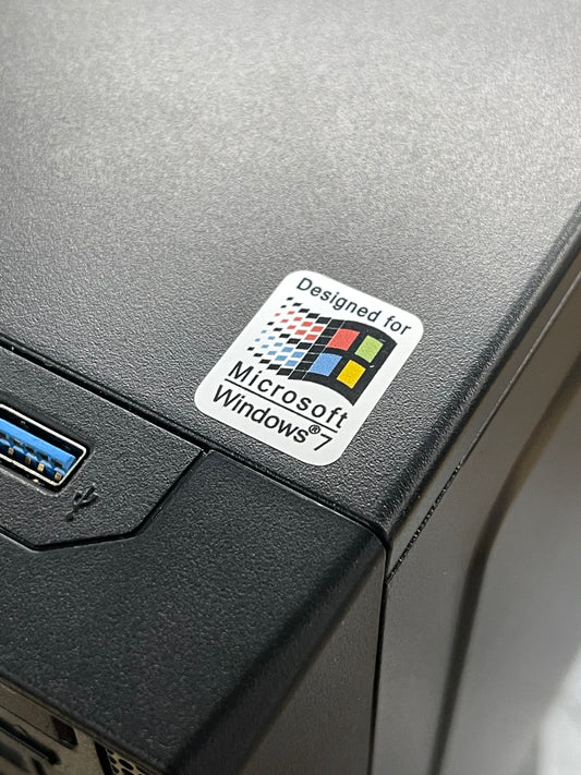Windows 7 Case Badge Sticker - White