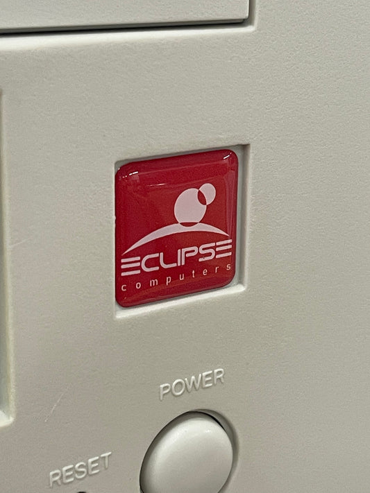 Custom PC Shop > Eclipse < Case Badge Sticker - Dome, Red